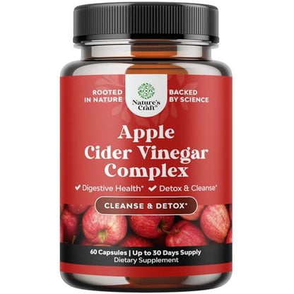 Cleansing Apfelessig Kapseln – ACV Reinigung & Entgiftung für Darm und Verdauung mit Schlankmachendem Cayenne – Extra Starke ACV Kapseln für Darmreinigung und Ganzkörper-Entgiftung – 60 Stück