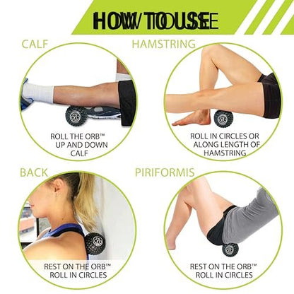 Pro-Tec Athletics Orbs – Tiefengewebs-Massageball (3 Zoll, Schwarz) für Muskelentspannung, verbesserte Leistung und Regeneration