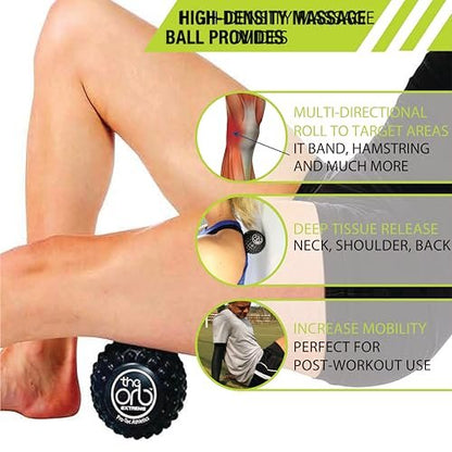 Pro-Tec Athletics Orbs – Tiefengewebs-Massageball (3 Zoll, Schwarz) für Muskelentspannung, verbesserte Leistung und Regeneration