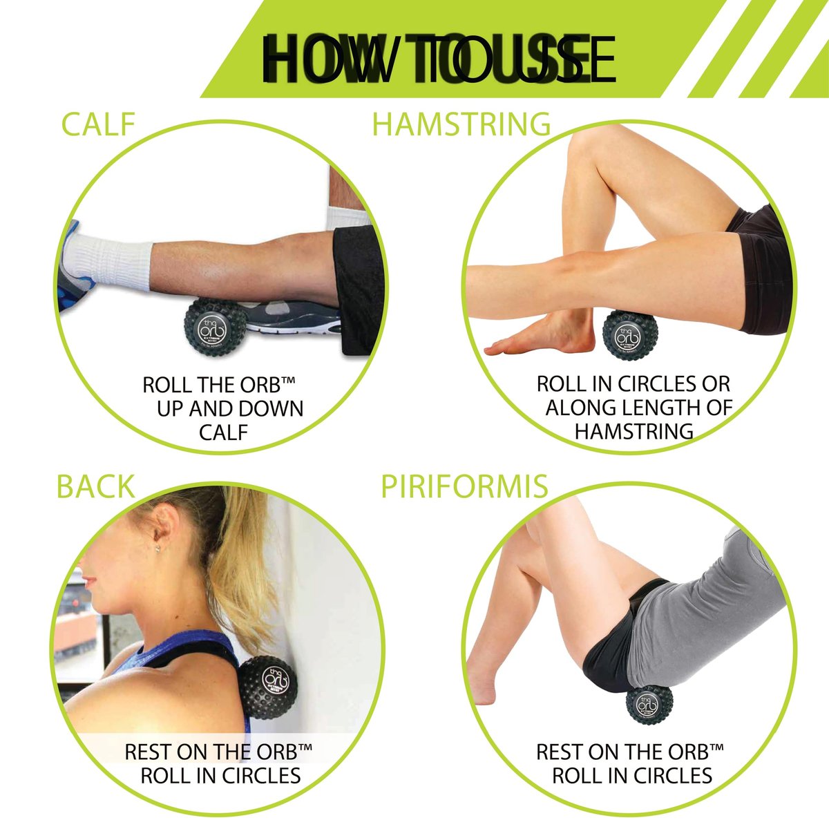 Pro-Tec Athletics Orbs – Tiefengewebs-Massageball (3 Zoll, Schwarz) für Muskelentspannung, verbesserte Leistung und Regeneration