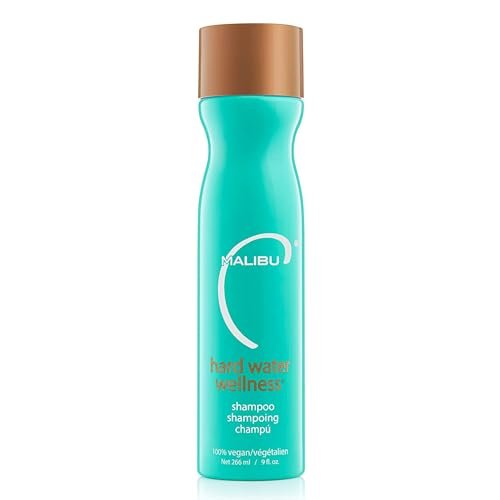 Malibu C Hard Water Wellness Shampoo – Feuchtigkeitsspendendes, sulfatfreies Shampoo für hartes Wasser – Entfernt Mineralien und Rückstände (266 ml)