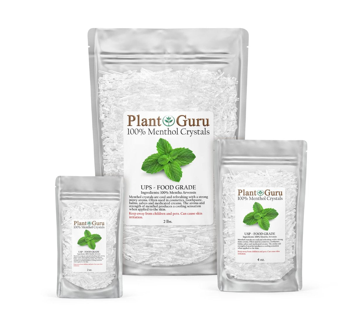 Menthol-Kristalle 113 g (4 oz) – 100 % reines natürliches Mentha Arvensis, USP-Lebensmittelqualität – Ideal für Kosmetik, Salben, Balsame, Cremes und Seifenherstellung