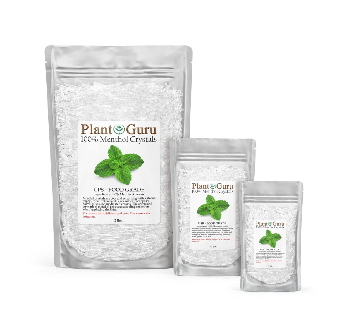 Menthol-Kristalle 113 g (4 oz) – 100 % reines natürliches Mentha Arvensis, USP-Lebensmittelqualität – Ideal für Kosmetik, Salben, Balsame, Cremes und Seifenherstellung
