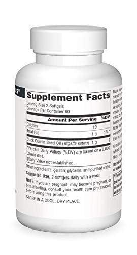 Source Naturals Schwarzkümmelöl für Atemwegsunterstützung - 120 Softgels