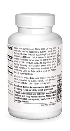 Source Naturals Schwarzkümmelöl für Atemwegsunterstützung - 120 Softgels