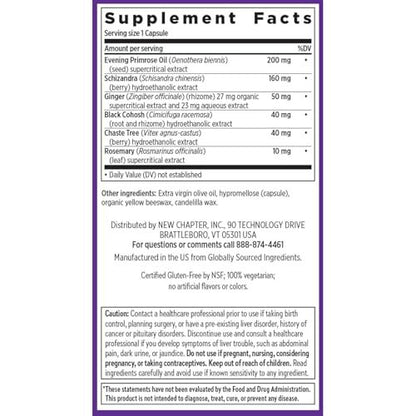 New Chapter Menopause Supplement - Estrotone Kräuter-Hormonbalance für Frauen in den Wechseljahren, mit Traubensilberkerze zur Linderung von Hitzewallungen und Nachtschweiß + Mönchspfeffer, ohne zugesetzte Hormone - 30 Stück
