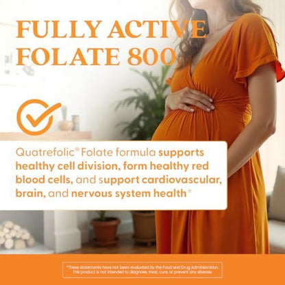 Doctor's Best Folat 800 mcg – Methylierte Folsäure (5-MTHF) für Männer & Frauen, 60 Kapseln