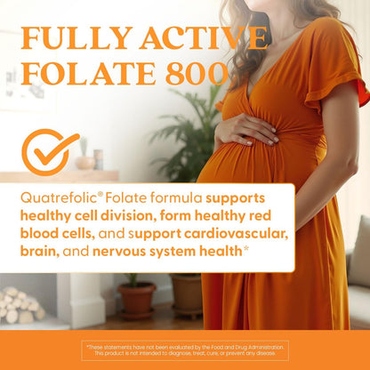 Doctor's Best Folat 800 mcg – Methylierte Folsäure (5-MTHF) für Männer & Frauen, 60 Kapseln