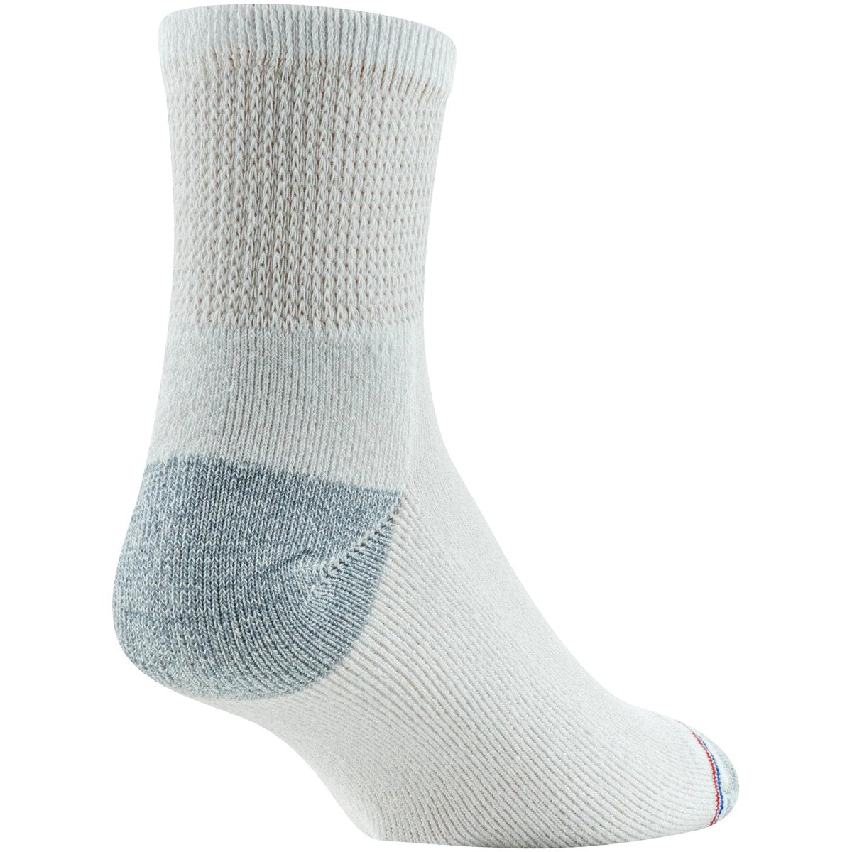 MediPeds Quarter-Socken mit nicht einschnürendem Bund, Polsterung und blasenresistent, 4 Paar, Weiß mit Pink, Schuhgröße: Herren 6-9; Damen 6-10