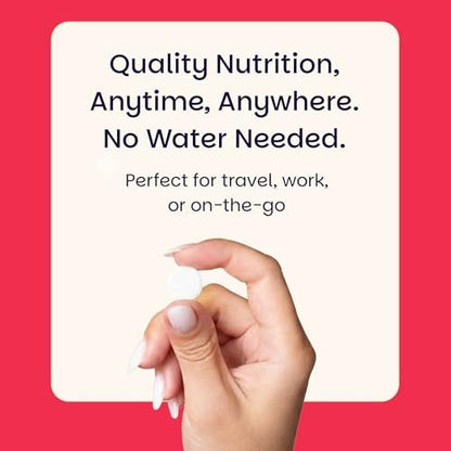 EZ Melts Vitamin A – Haut-, Augen- und Knochengesundheit, unterstützt das Nervensystem, ohne künstliche Aromen, Nicht-GVO & Vegan, Erdbeer-Geschmack, 60 lösliche Tabletten (60 Portionen)