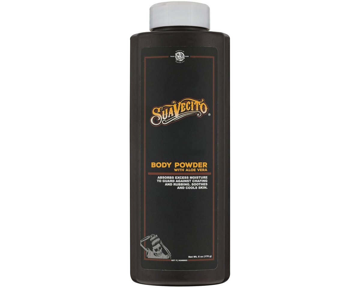 Suavecito Körperpuder mit Aloe Vera, 6 oz – Original Duft – Lang anhaltender Komfort & Schutz, verhindert Scheuern & Reiben, schützt vor übermäßiger Feuchtigkeit, beruhigt & kühlt die Haut
