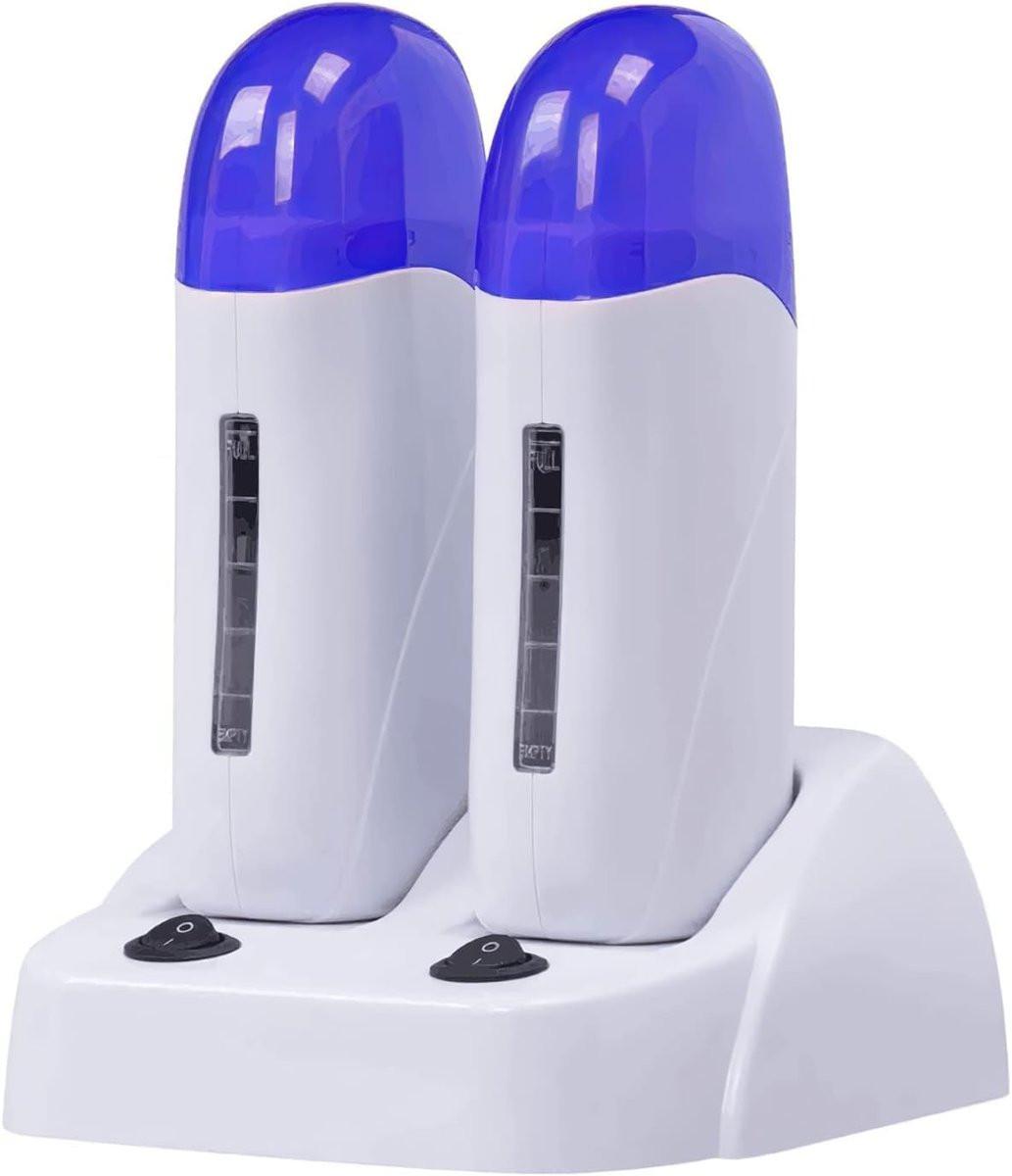 SUBAY Roll-on Wachswärmer Doppelkartuschen-Wärmer 110V – Für Frauen & Männer, Körperhaarentfernung, Grobes Haar, Beine, Gesicht, Achseln, Bikini, Augenbrauen, Brazilian