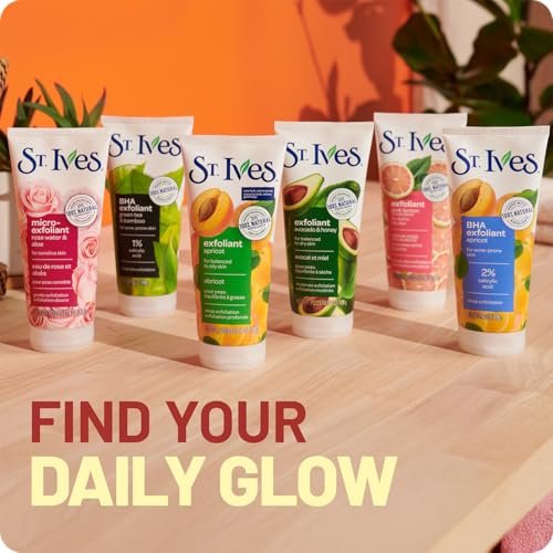 St. Ives Gesichtspeeling 3er-Pack – Hautaufhellendes Pink Lemon & Mandarin für strahlende Haut, 6 Unzen pro Stück