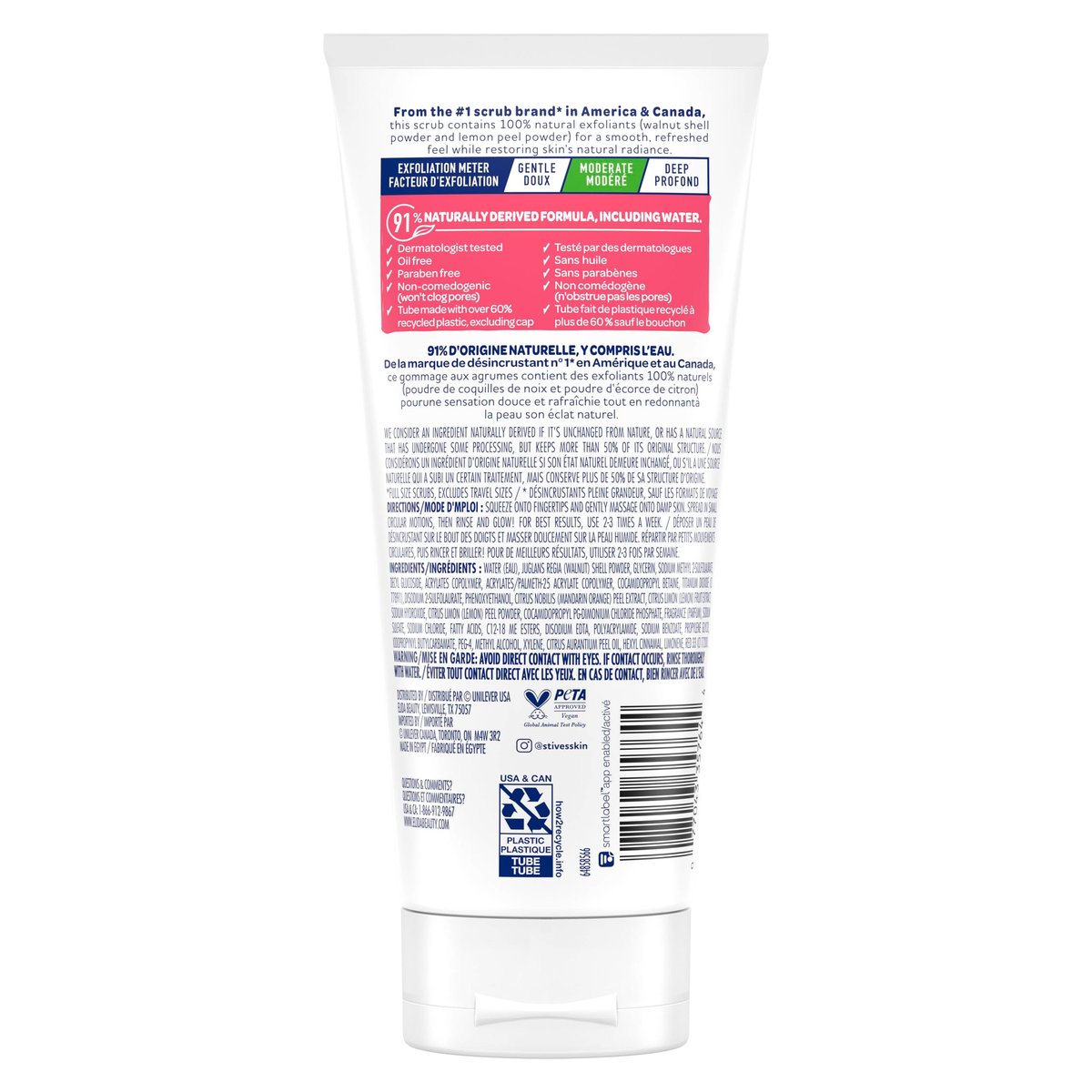 St. Ives Gesichtspeeling 3er-Pack – Hautaufhellendes Pink Lemon & Mandarin für strahlende Haut, 6 Unzen pro Stück