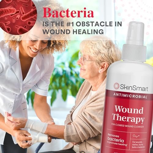 SkinSmart Antimicrobial Wundtherapie – Hypochlorige Säure entfernt Bakterien sicher, damit Wunden heilen können – 237 ml Klarspray