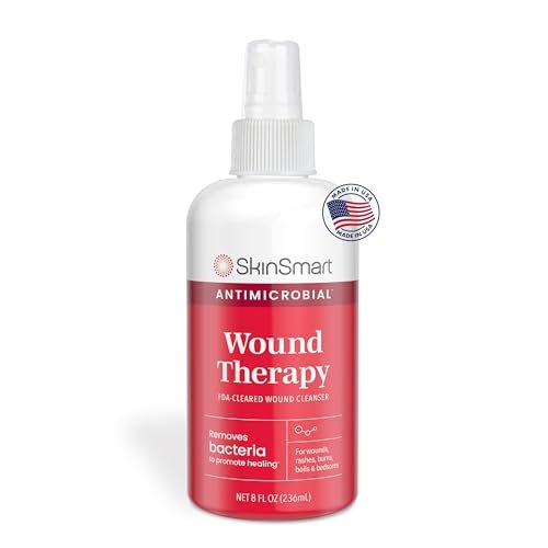 SkinSmart Antimicrobial Wundtherapie – Hypochlorige Säure entfernt Bakterien sicher, damit Wunden heilen können – 237 ml Klarspray