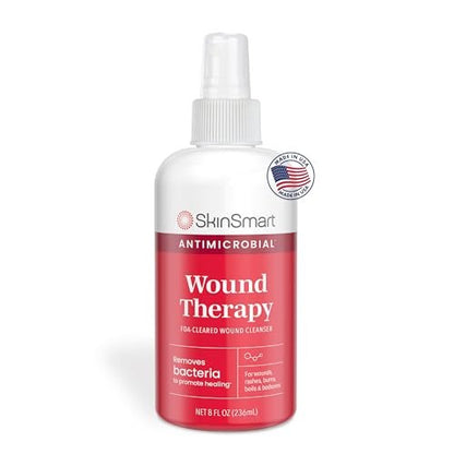 SkinSmart Antimicrobial Wundtherapie – Hypochlorige Säure entfernt Bakterien sicher, damit Wunden heilen können – 237 ml Klarspray
