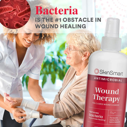SkinSmart Antimicrobial Wundtherapie – Hypochlorige Säure entfernt Bakterien sicher, damit Wunden heilen können – 237 ml Klarspray