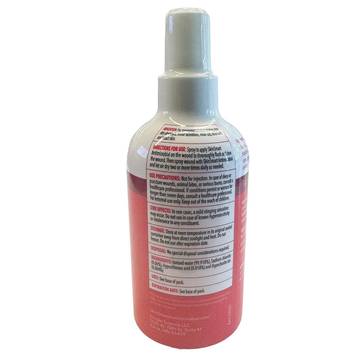 SkinSmart Antimicrobial Wundtherapie – Hypochlorige Säure entfernt Bakterien sicher, damit Wunden heilen können – 237 ml Klarspray