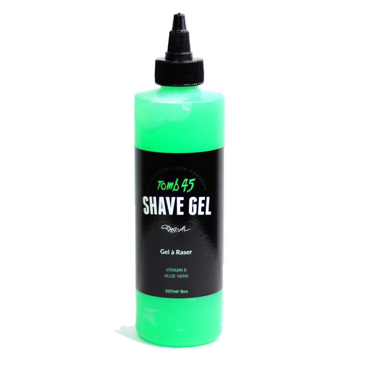 Tomb 45 Rasiergel für Männer, nicht schäumend, frischer Duft, klares Rasiergel mit hautregenerierendem Vitamin E und beruhigender Aloe Vera, Feuchtigkeitscreme für empfindliche Haut, 240 ml
