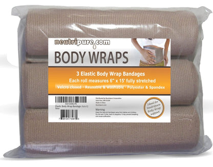 Neutripure Body Wrap Support - Elastische Stretchbandagen - Waschbar und extra breit (3er-Pack)