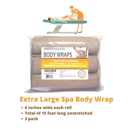 Neutripure Body Wrap Support - Elastische Stretchbandagen - Waschbar und extra breit (3er-Pack)
