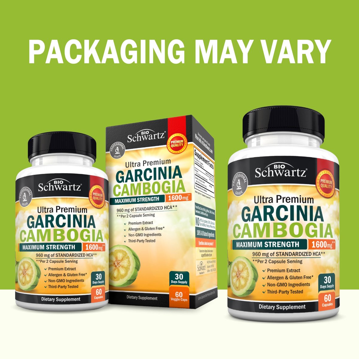 Garcinia Cambogia Kapseln zur Gewichtsabnahme – Appetitzügler & Fatburner für Männer & Frauen – 1600 mg natürlicher Extrakt & 960 mg HCA – Stoffwechsel-Booster & Kohlenhydratblocker – 60 Kapseln