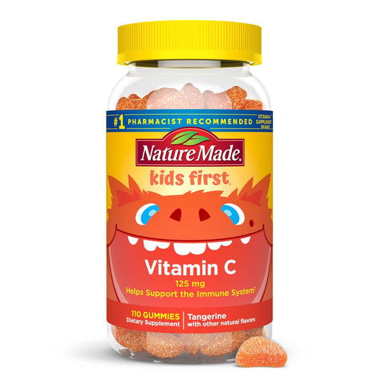Nature Made Kids First Vitamin C Gummis für Kinder – Nahrungsergänzungsmittel zur Unterstützung des Immunsystems, 110 Gummis, 110 Tage Vorrat