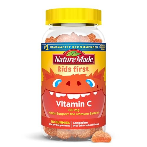 Nature Made Kids First Vitamin C Gummis für Kinder – Nahrungsergänzungsmittel zur Unterstützung des Immunsystems, 110 Gummis, 110 Tage Vorrat