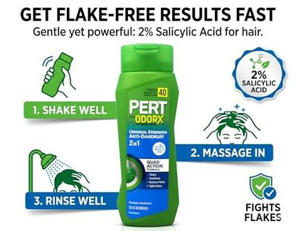 PERT 2-in-1 Shampoo und Conditioner Anti-Schuppen, 13,5 Fl Oz (6er-Pack)