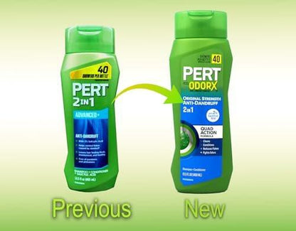 PERT 2-in-1 Shampoo und Conditioner Anti-Schuppen, 13,5 Fl Oz (6er-Pack)