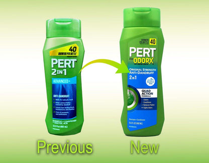 PERT 2-in-1 Shampoo und Conditioner Anti-Schuppen, 13,5 Fl Oz (6er-Pack)