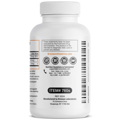 Bronson Vitamin K Triple Play - Vollspektrum Vitamin K Komplex mit K1, K2 MK4 und K2 MK7 - 90 Kapseln