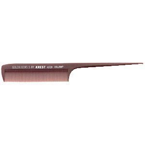 Krest Goldilocks g5 8-1/2 Rattail Kamm mit extrafeinen Zähnen – Hitzebeständiger Haarkamm, 12 Stück (Burgunderrot)