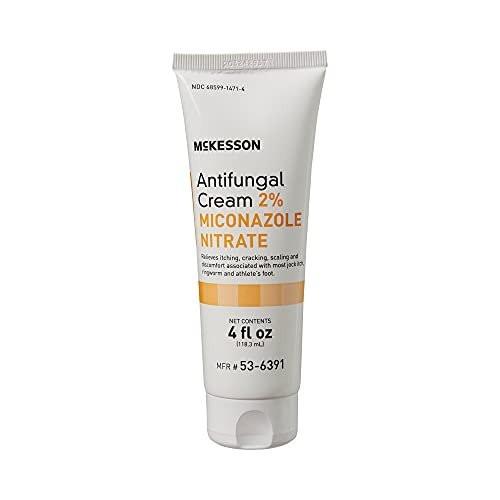 McKesson Antimykotische Creme, 2% Miconazolnitrat - Lindert Juckreiz, Brennen, Rissbildung bei Jock Itch, Ringelflechte und Fußpilz - 118 ml, 1 Stück