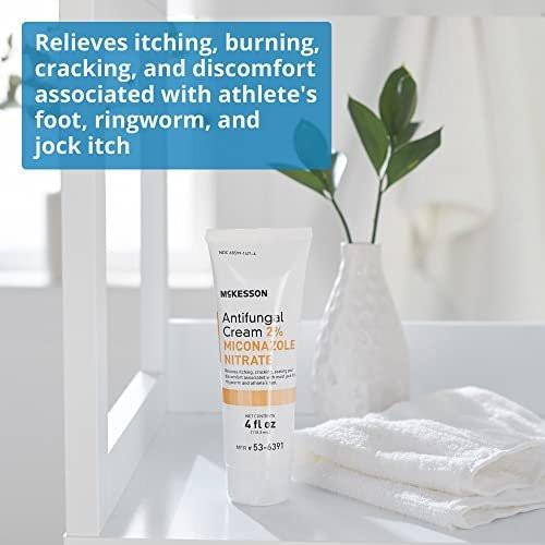 McKesson Antimykotische Creme, 2% Miconazolnitrat - Lindert Juckreiz, Brennen, Rissbildung bei Jock Itch, Ringelflechte und Fußpilz - 118 ml, 1 Stück