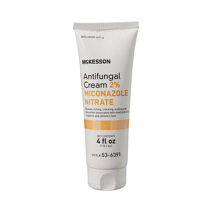 McKesson Antimykotische Creme, 2% Miconazolnitrat - Lindert Juckreiz, Brennen, Rissbildung bei Jock Itch, Ringelflechte und Fußpilz - 118 ml, 1 Stück