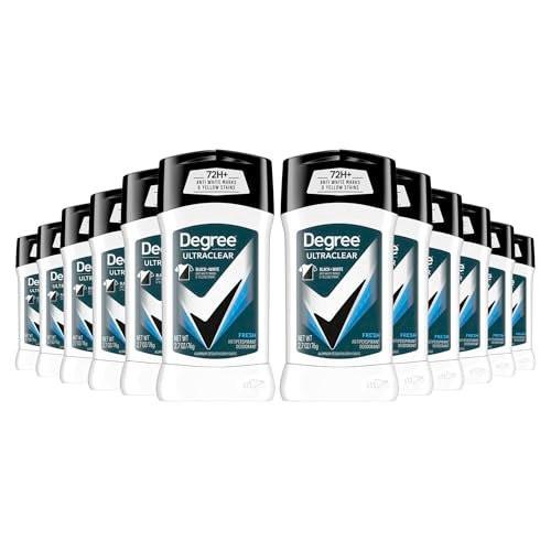Degree Men UltraClear Antiperspirant Deodorant Fresh, 12er-Pack, 72-Stunden-Schutz gegen Schweiß und Geruch mit MotionSense Technologie, 2,7 oz