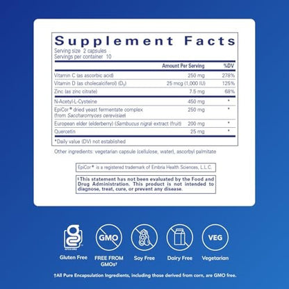 Pure Encapsulations PureDefense mit NAC | Unterstützt die erste Immunabwehr und die Gesundheit der oberen Atemwege | 20 Kapseln