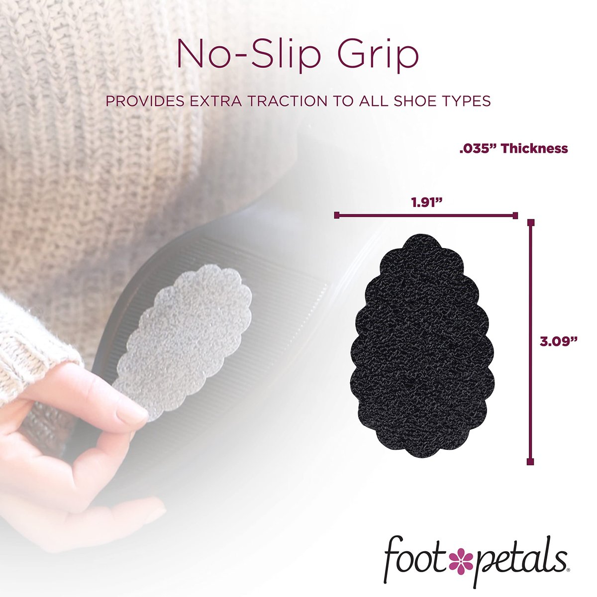 Foot Petals No Slip Grips – Antirutsch-Pads für Damenschuhe – Verhindern das Verrutschen in High Heels, Pumps, Stiefeln, Keilabsätzen, Flats, Sandalen