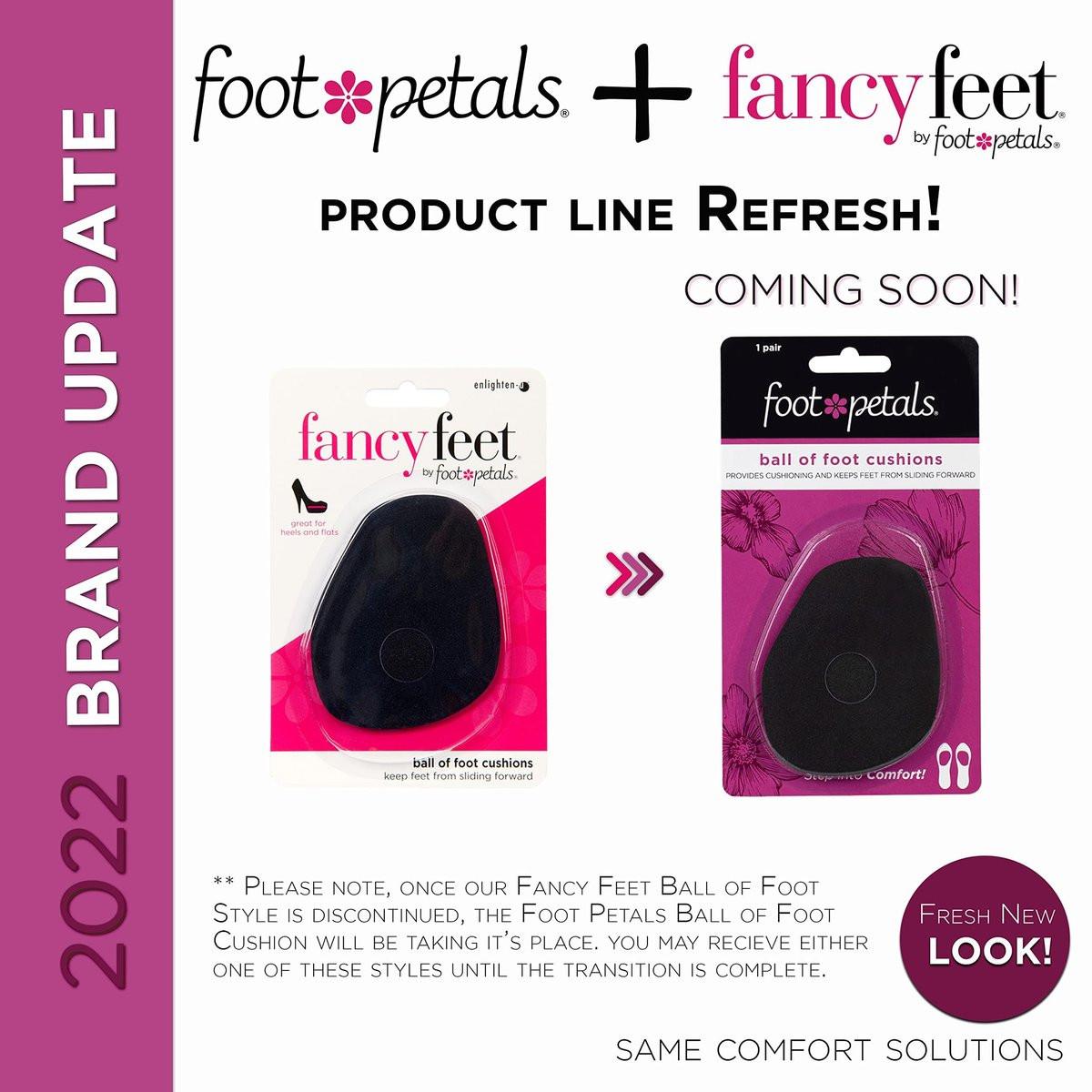 Foot Petals Ball of Foot Cushions – Metatarsal-Pad für langanhaltenden Komfort, verhindert Zehenrutschen und Überhang – für Damenabsätze – 1 Paar, Schwarz