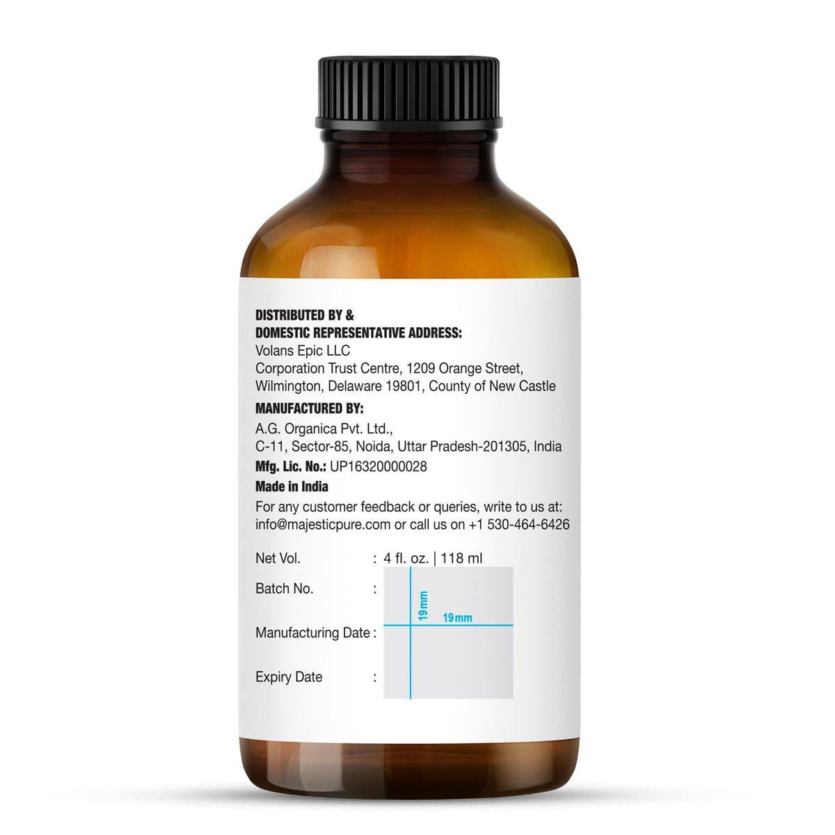 Majestic Pure Brasilianisches Orangenöl – 100 % reines und natürliches ätherisches Öl mit Glaspipette, 118 ml – Ideal für Aromatherapie, Diffuser, Seifen- und Kerzenherstellung