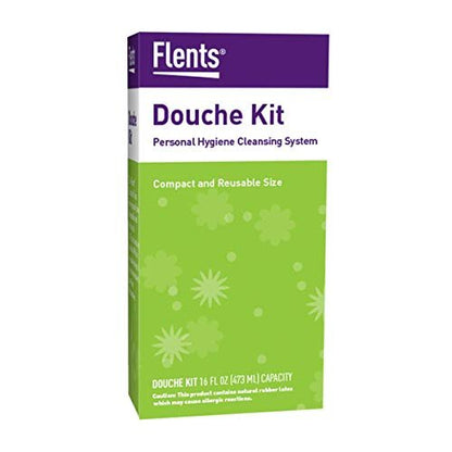 Flents Wiederverwendbares Douche-Set – Kompaktes & tragbares Damenhygienesystem, 16 fl oz Reinigungsflasche, BPA-frei, Gummi, einfach zu verwenden, reisefreundlich, persönliche Pflege und Wellness-Lösung für Frauen