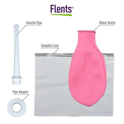Flents Wiederverwendbares Douche-Set – Kompaktes & tragbares Damenhygienesystem, 16 fl oz Reinigungsflasche, BPA-frei, Gummi, einfach zu verwenden, reisefreundlich, persönliche Pflege und Wellness-Lösung für Frauen