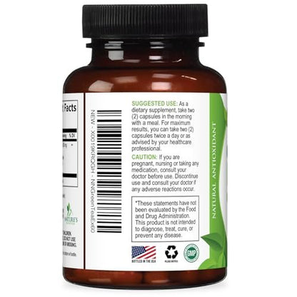 Grüner Tee Extrakt Kapseln - 3X Stärke Grüner Tee Extrakt 1000 mg pro Portion mit 45% EGCG & 98% Polyphenolen für natürliche Energie - Antioxidantien Kräuter-Herzunterstützung Supplement - 60 Kapseln
