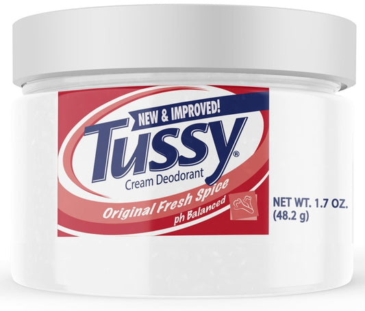 Tussy Cream Deodorant Original Fresh Spice 1,7 oz – Lang anhaltender Schutz vor Körpergeruch, sanfte Creme-Formel, schonende Achselpflege für Damen und Herren (1er-Pack)