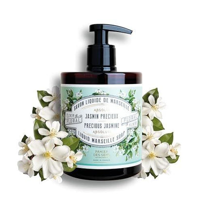 Panier des Sens Jasmin Flüssigseife – Französische Savon de Marseille Handseife, 97% natürliche Inhaltsstoffe, sanft & feuchtigkeitsspendend, 500 ml