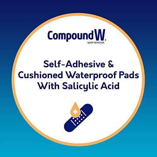 Compound W Maximum Strength One Step Plantar Warzen Pflaster mit Salicylsäure, selbstklebend, gepolstert und wasserdicht, 20 Stück