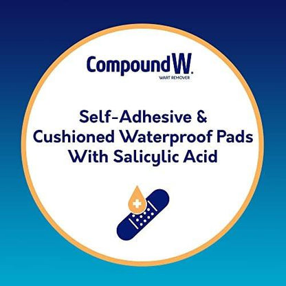 Compound W Maximum Strength One Step Plantar Warzen Pflaster mit Salicylsäure, selbstklebend, gepolstert und wasserdicht, 20 Stück