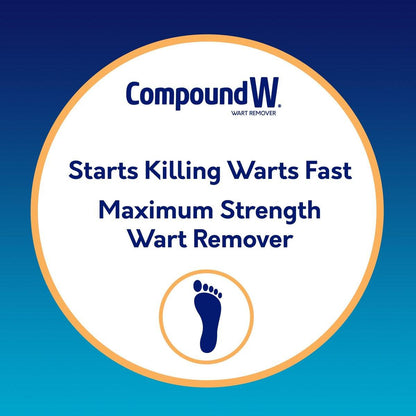 Compound W Maximum Strength One Step Plantar Warzen Pflaster mit Salicylsäure, selbstklebend, gepolstert und wasserdicht, 20 Stück